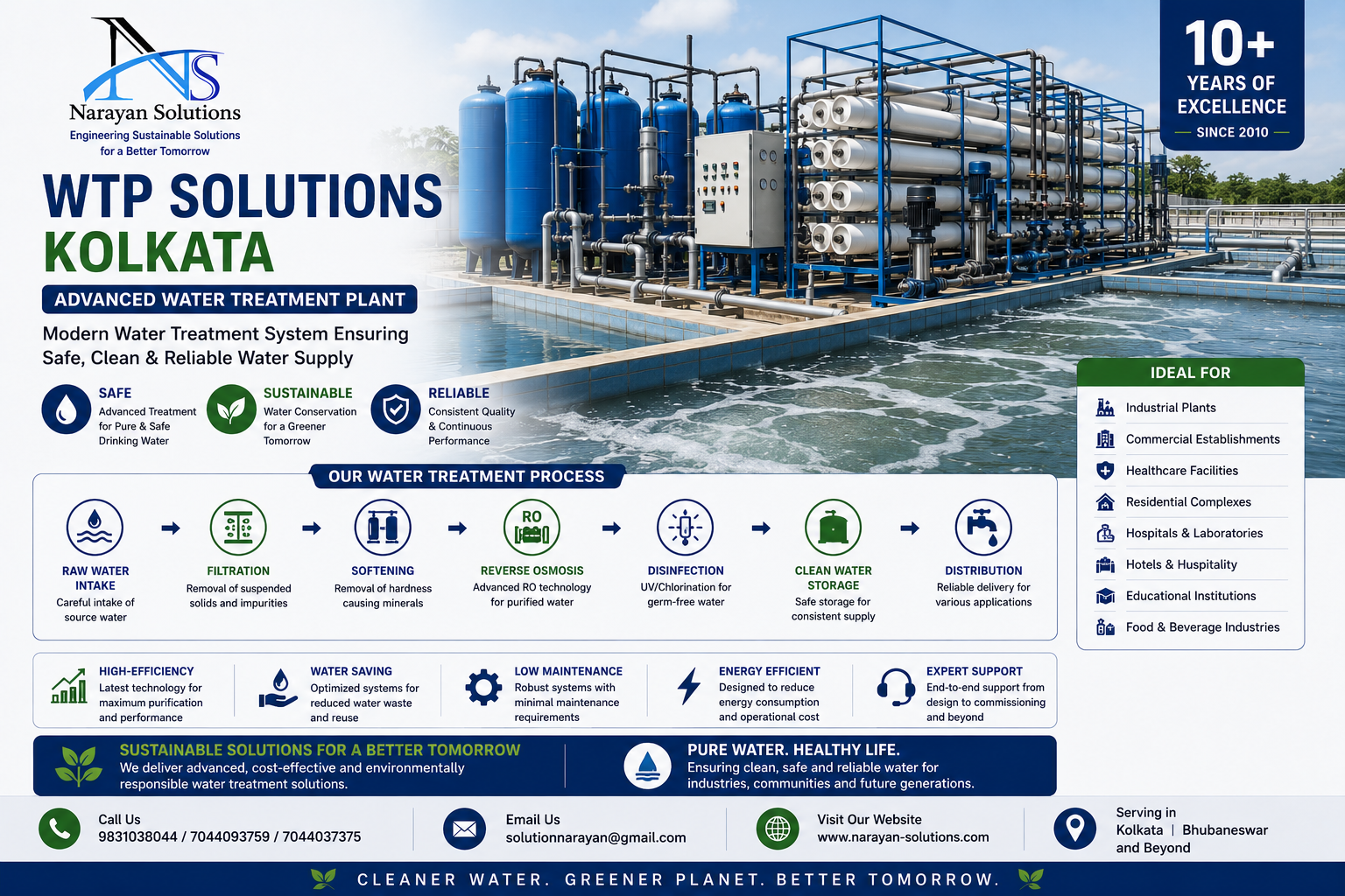 Advanced water treatment plant installed for industrial and commercial water purification requirements.